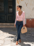 Sheer Lace Pink Top